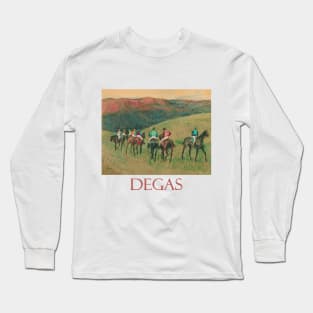 Racehorses in a Landscape by Edgar Degas Long Sleeve T-Shirt